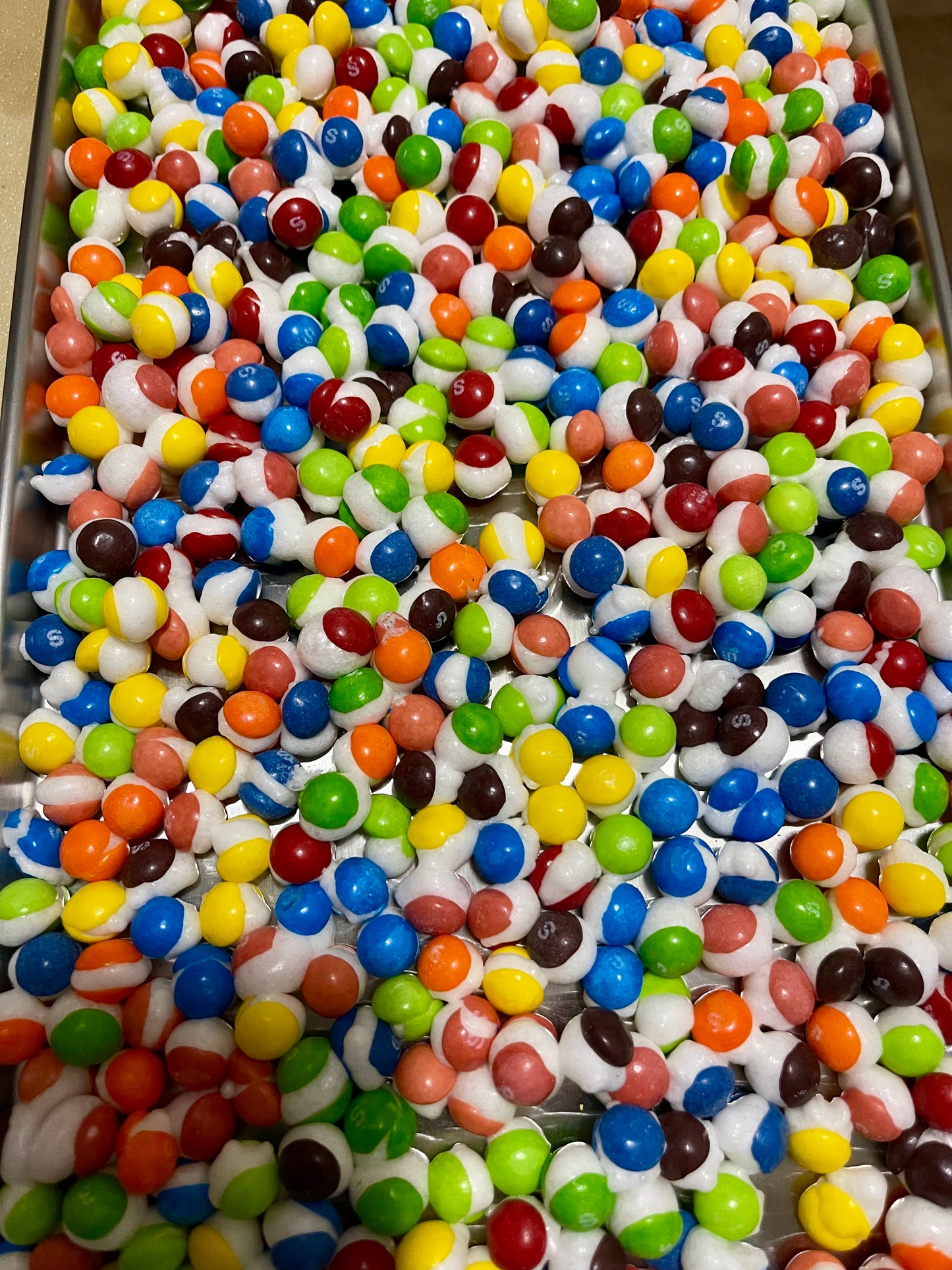 Freeze-Dried Tropical Berry Skittles (Tropical Berry Rainbow Puffs)